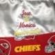 Personalized Kansas City Chiefs Football Satin Drawstring Money Card Bag Bridal Dance Wedding Reception