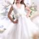 Pretty A Line Halter Tea Length Organza Ivory Flower Girl Dress CKZI13003 - Top Designer Wedding Online-Shop