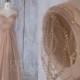 2017 Champagne Chiffon Bridesmaid Dress, Cap Sleeves Bead Mesh Wedding Dress, Sweetheart Ruffle Prom Dress, A Line Evening Gown Full (J210)