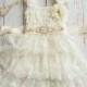 Ivory  Lace Flower Girl Dress,Flower Girl Dresses,Ivory lace dress,baby dress,christening dress,girls dressed