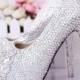 Silver Crystal Wedding Shoes - 5.5