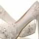 Lace Beading Stiletto Heel Wedding Shoes - 5