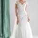 Modest A-Line V-Neck Court Train Tulle Wedding Dress CWLT130AF - Top Designer Wedding Online-Shop