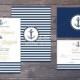 Printable Nautical Beach Wedding Invitation and RSVP/ Sea side wedding/ Navy Wedding/ Anchor invitation