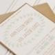 Laurel Wedding Invitations: Simple Affordable Rustic Wedding Invitations- Kraft Paper. Rustic Wedding. Shabby Chic Wedding.