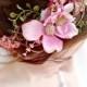 pink flower crown, floral crown, dogwood flower, bridal headpiece, wedding headpiece, floral crown, pink flower headband, flower girl crown