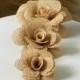 3-size, Burlap Flower,Burlap Flowers,Vintage flowers,Rustic flowers,Burlap Cake Decor,Burlap Cake Flowers,Wedding Cake Flowers,Set of 3