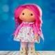 The Magic Doll. Doll Ingrid Tilda doll Textile doll. Lovely girl Interior doll. Rag doll Сute doll. Toy. Soft toy. Doll in pink. Summer doll