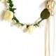 Flower crown, rustic head wreath, wedding headband, bridal hair, wedding crown, rose