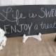 ONE Frameless Rustic Chalkboard with EASEL for Wedding Signs Photo Props - Item 1176