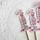 One Cupcake Toppers. First Birthday. Floral Numbers. Cake Toppers. Floral Theme. Flowers. Birthday Party. Pink Flowers. Anniversary.