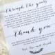 PRINTED Wedding Reception Thank You Card - Style TY98 - BOMBSHELL COLLECTION  