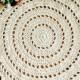 Crochet rug ROUND CLASSIC 1 milk ivory 45,8"/91 cm Bed side Baby area rug floor lace carpet. Table  lace tappeto tapis teppich häkelteppich