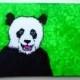 Hello Panda Bear #221 (ARTIST TRADING CARDS) 2.5" x 3.5" by Mike Kraus