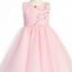 Pink Embroidered Tulle Bodice w/Tulle Skirt Style: LM611 - Charming Wedding Party Dresses