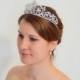 Bridal Tiara, Crystal Bridal Crown, Crystal Wedding Tiara, Princess Tiara, Rhinestone Bridal Tiara, Silver Bridal Tiara, Wedding Tiara