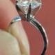 Thin Solitaire with 1.5 CT Forever One Moissanite