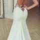 See Through Lace Mermaid Wedding Dresses, Sexy Long Custom Wedding Gowns, Affordable Bridal Dresses, 17099