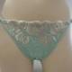 Floral tulle lace cotton pantie - emerald green/underwear/embroidery/comfy/fundoshi/relaxing