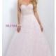 Long Lace Strapless Ball Gown Style Prom Dress by Blush - Discount Evening Dresses 