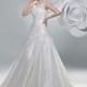 Classic A line Jewel Lace & Ravello Taffeta Sleeveless Floor Length Wedding Gown - Compelling Wedding Dresses