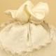 Small Wedding Purse Wristlet. Little White Silk Lace Festive Handbag.