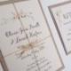 Rustic Floral Wedding Invitation. Boho flowers wedding invitation set