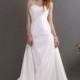 Queenly Sheath-Column Halter Court Train Taffeta Wedding Dress CWST13004 - Top Designer Wedding Online-Shop