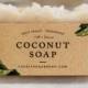 Coconut Soap, coconut oil soap, dry skin soap, vegan soap, Valentine's Day gift, homemade soap, handmade soap, hypersensitive skin, spa soap