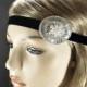 Great Gatsby Headpiece, 1920s Headband, Flapper Costume Silver Beaded Headband, Roaring 20s Hair Accessories by Adorning Beauty