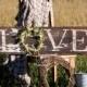 Love Sign / Wreath / Barn Wood Sign / Chippy Paint Sign / Wreath Sign / Little Box / Wedding Sign / Bridal Sign / Love Wreath / Farmhouse