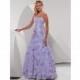 Strapless Dropped Waist Ruffled Chiffon Prom Dresses (KP0040) - Crazy Sale Formal Dresses