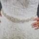 bridal sash, bridal belt, crystals and pearls sash in color white ivory, custom made sash