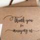 Wedding Officiant Gift - Officiant Card - Thank You For Marrying Us Card - Celebrants Gift - Celebrants Card - Wedding Officiant - Rustic