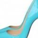 Christian Louboutin So Kate 120 Pigalle Pacific Blue Patent Pumps Shoes