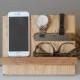 THICK CHERRY Limited Quantities Premium Valet Gorgeous Wood  Reclaimed Cherry Wood Valet iPhone Galaxy Charging Stand Dock Graduation Father