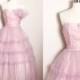 Vintage 50s LILAC party prom dress/ vintage prom dress/ vintage party dress/ tulle dress/ lilac purple pastel/ vintage bridesmaid/ cupcake