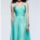 Seafoam Crisscross Ruched Gown by Faviana - Color Your Classy Wardrobe