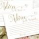 Advice for the Newlyweds cards - 4 x 6 - DIY Printable cards in 'Bella' antique gold script - PDF and JPG files - Instant Download