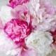 Wedding Natural Touch Pink Peonies and Orchids Silk Flower Bride Bouquet - Almost Fresh