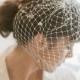 Blusher veil, birdcage veil, Retro, Russian net, cage veil, rhinestones, Style 849