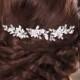 Ivory Bridal Hair Pins White Bridal Hairpiece Ivory Hair Piece Rhinestone Hair Pins Crystal Hair Pins Bridal Hair Piece Rhinestone Headpiece