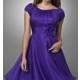High Neck Bridesmaid Dress with Cap Sleeves - Brand Prom Dresses