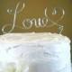 Wire Wedding Cake Topper "Love" Wire Cake Topper - Many colors available