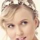 White flower crown, Wedding flower crown, Wedding hair piece, Floral crown headband, Bridal hair accessories, Rustic wedding, Hair vine