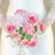 Bridal Wedding Accessories Silk Bouquets Pink Brooch Silk Bouquet Alternative Rustic Bouquet Luxury Wedding  photo session accessories
