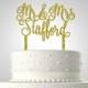 Mr & Mrs Stafford Cake Topper Acrylic Topper Wedding TP0005