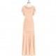 Coral Azazie Ryan - Back Zip Stretch Knit Jersey Floor Length Cowl Dress - Charming Bridesmaids Store