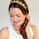 Bohemian Wedding Headpiece, Gold Crown, Lace Crown Headband, Gold Bridal Tiara, Princess Crown, Gold Headband Adult, Gold and Silver Crown