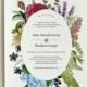 DIY Wedding Invitation - Vintage Floral - Printable PDF Template - Instant Download